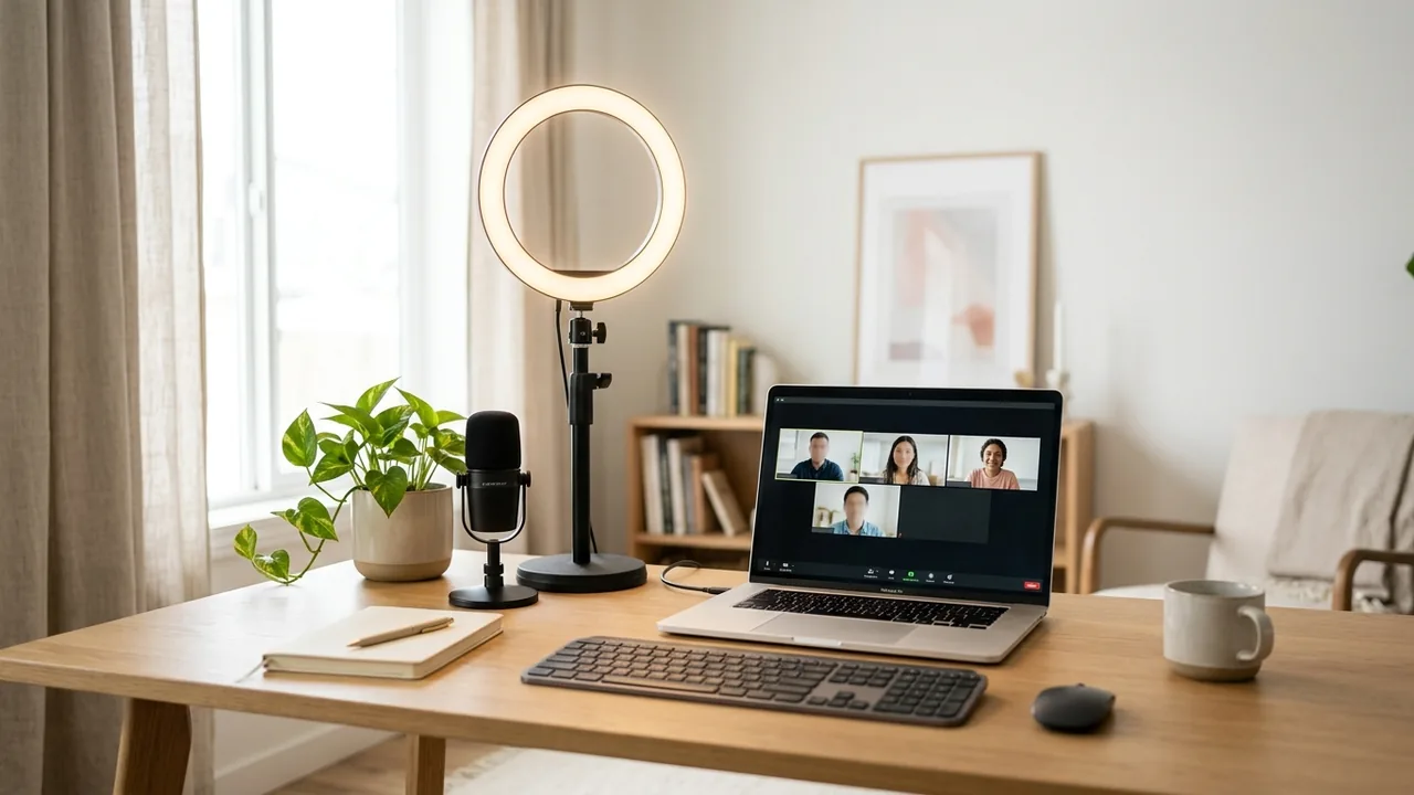 Éclairage pour la visio et le télétravail